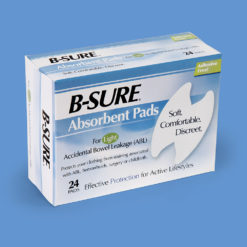 B-Sure Absorbent Pads, Unique Butterfly Design, Accidental Bowel Leakage, Bowel Incontinence Products