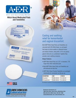 AER Witch Hazel Pads and Towelettes